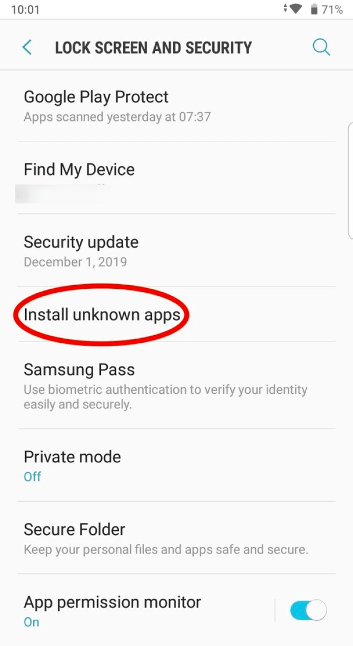 How to allow downloading of third party files on Android phone.