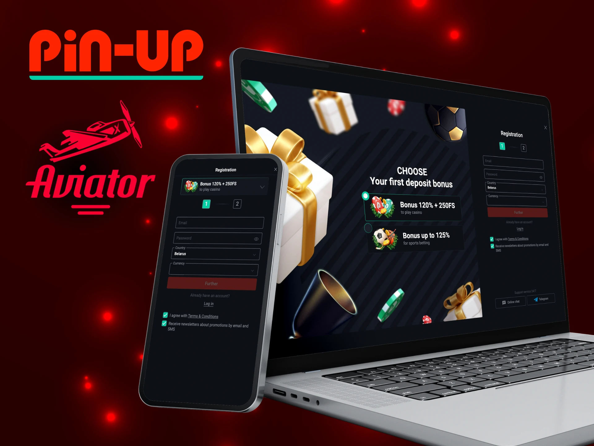 How to register on the Pin Up Aviator website.