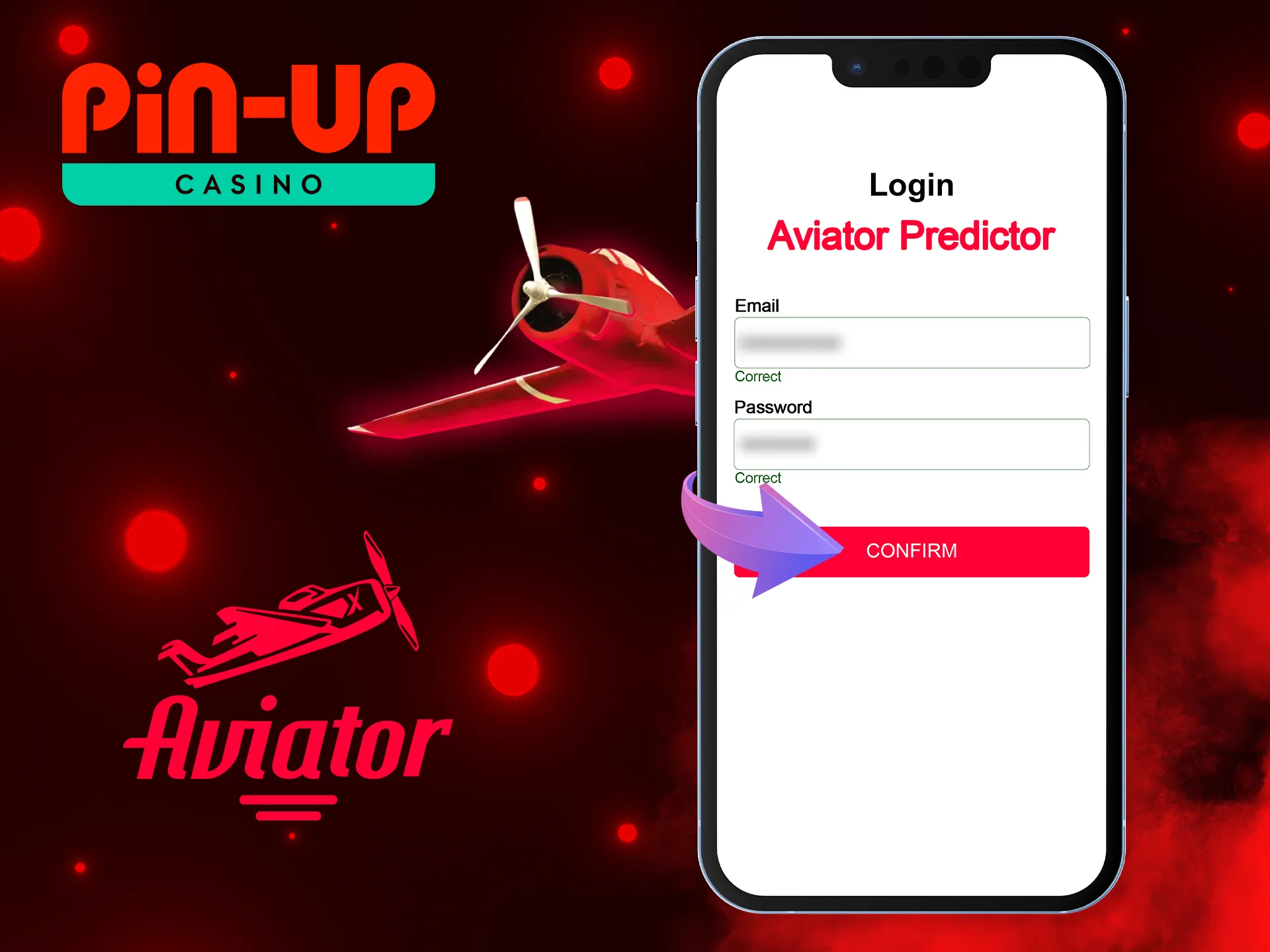 Log in with your personal account to Pin-Up's Predictor app to unlock full access to features and start earning big.