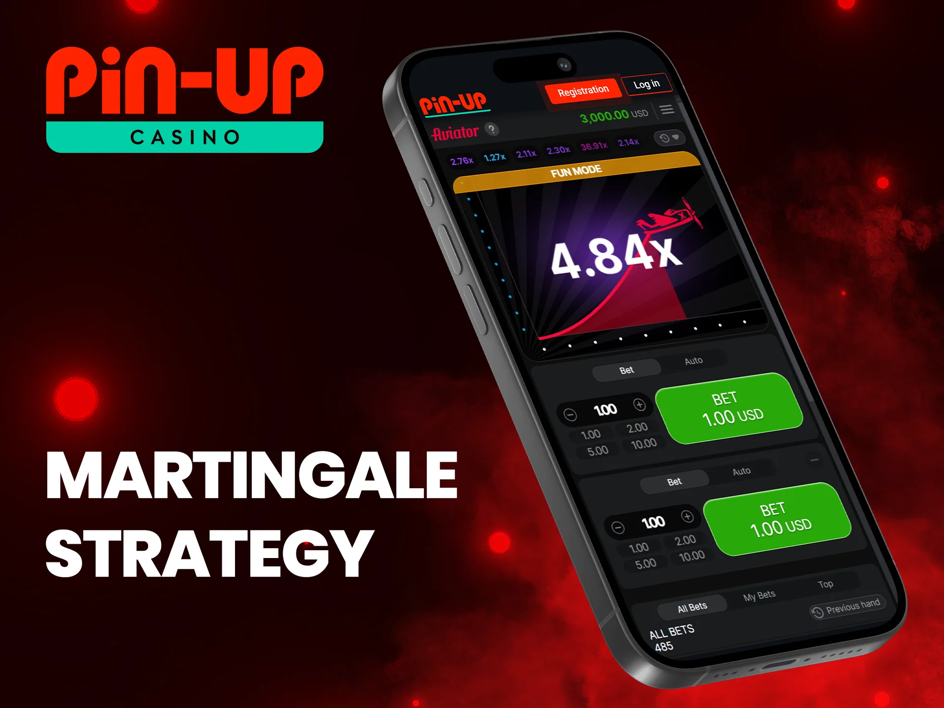 What is Martingale Strategy for the Aviator game at Pin Up casino.