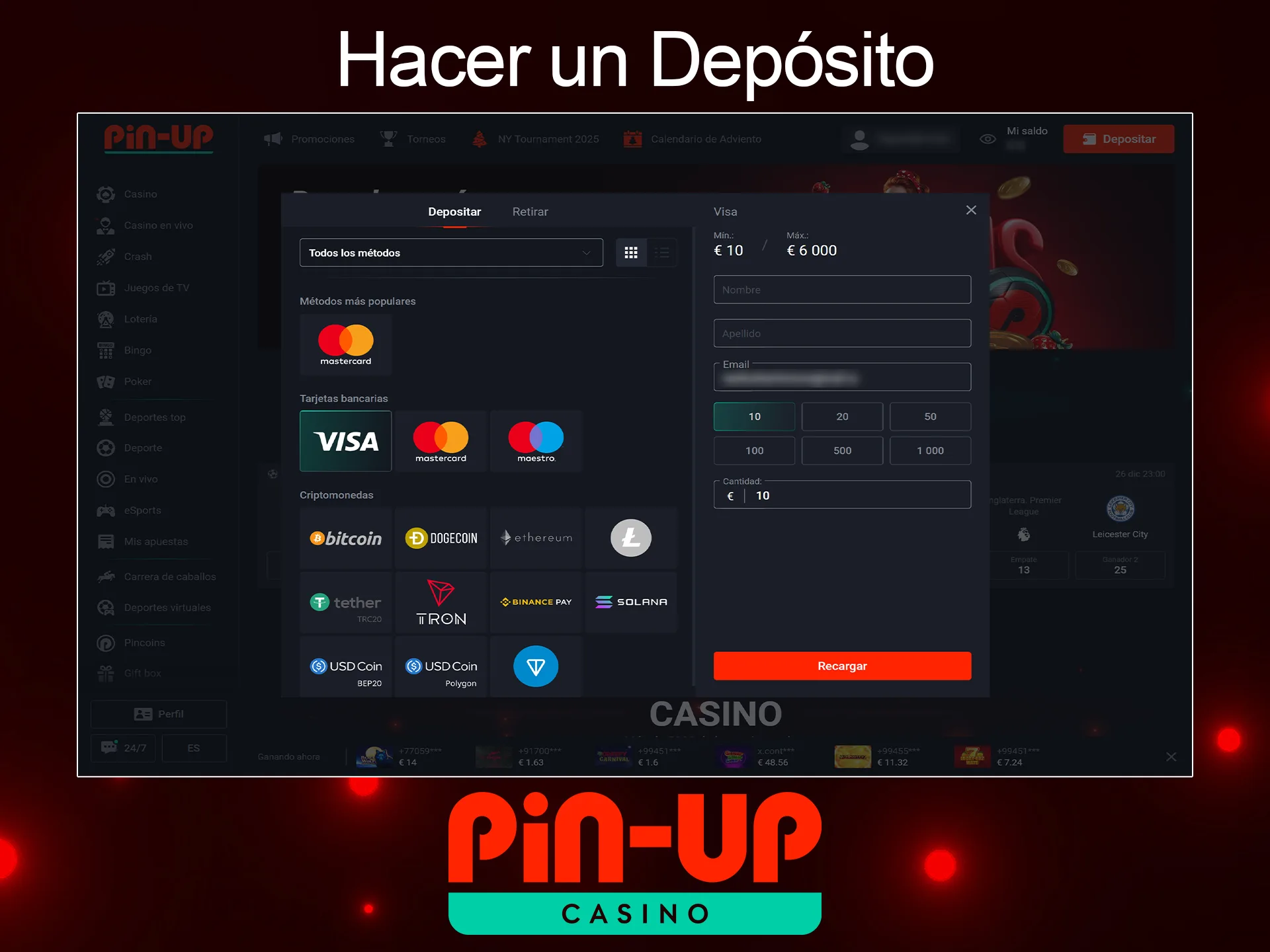 Haz un depósito en el casino online Pin Up y juega a Aviator.