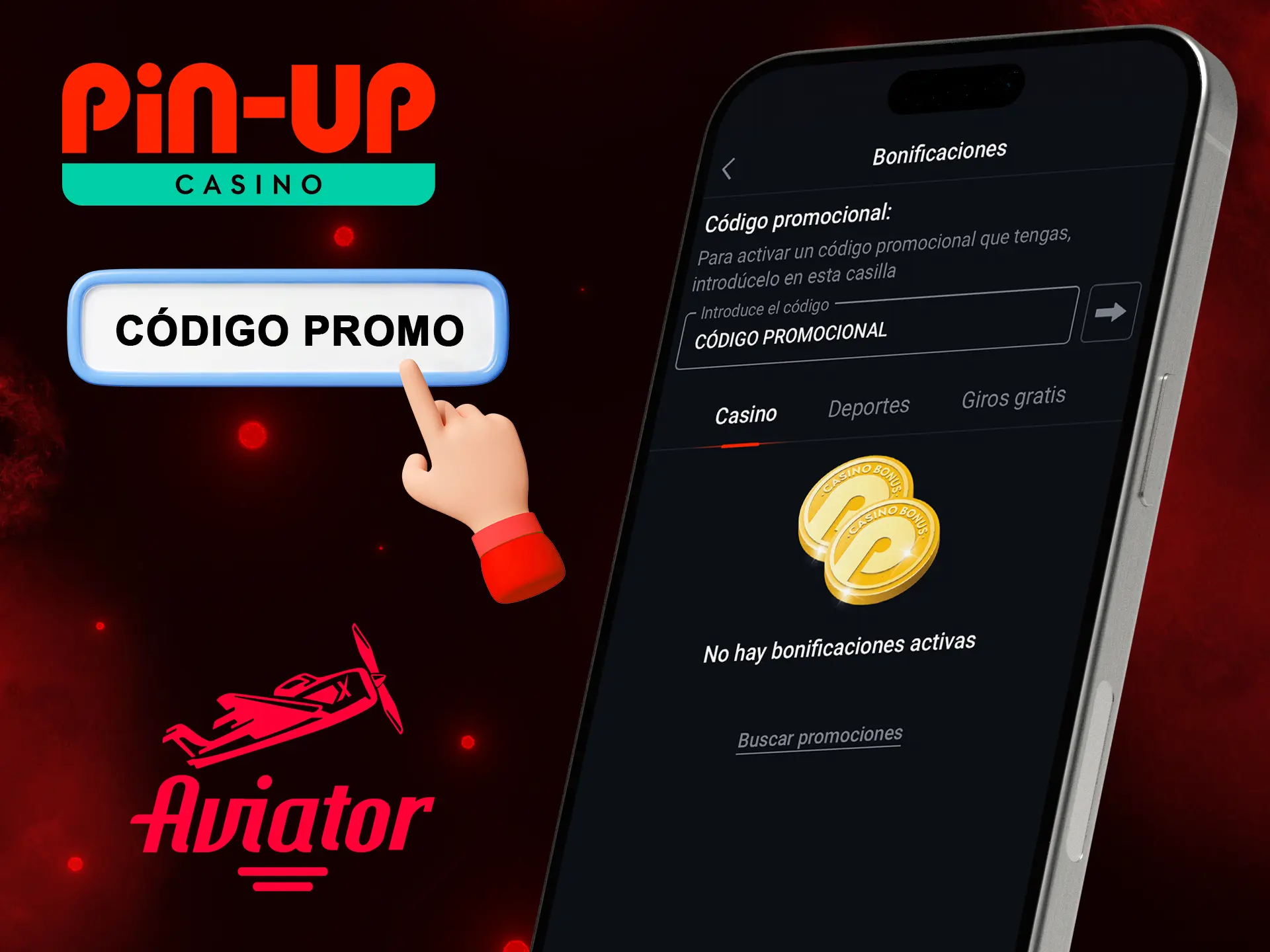 Para introducir correctamente el código promocional Pin Up Aviator, lee las instrucciones.