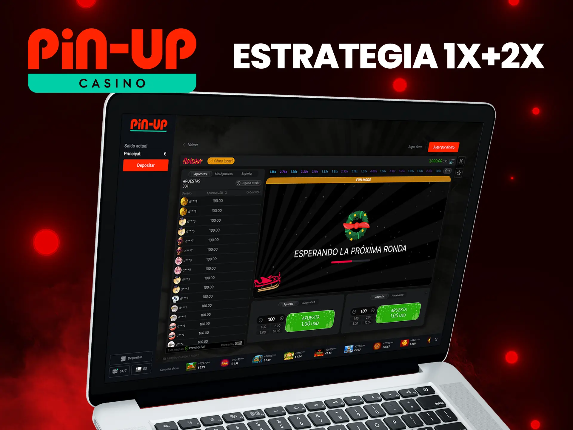 Qué es la estrategia 1x+2x para el juego Aviator del casino Pin Up.